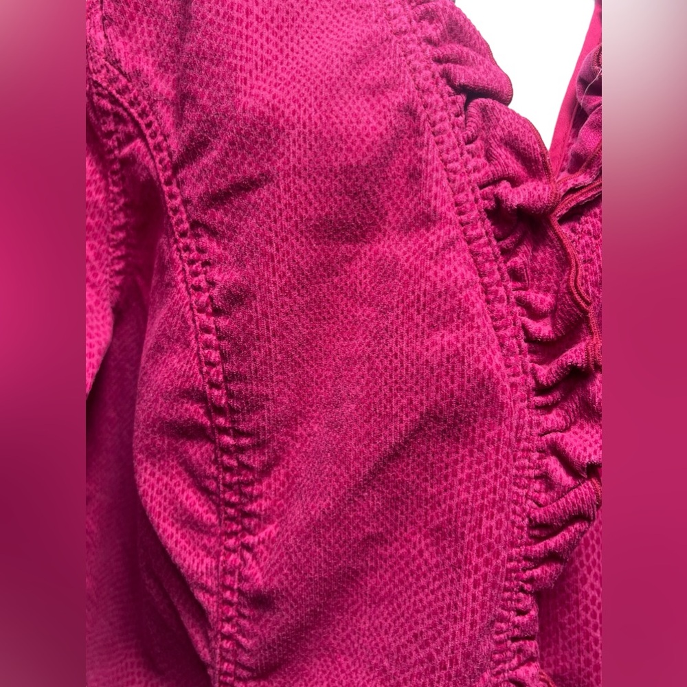Chico's Pink Ruffle Blazer - Picture 2 of 9